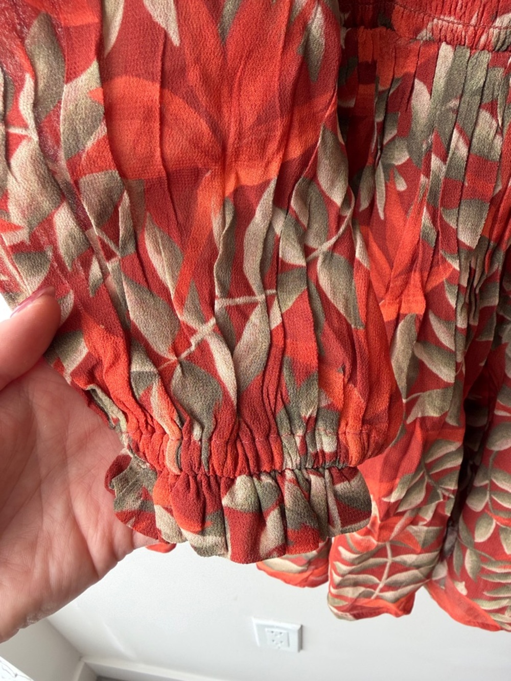Farm Rio × Anthropologie Long-Sleeve Printed Mini Dress NWT - Picture 7 of 8